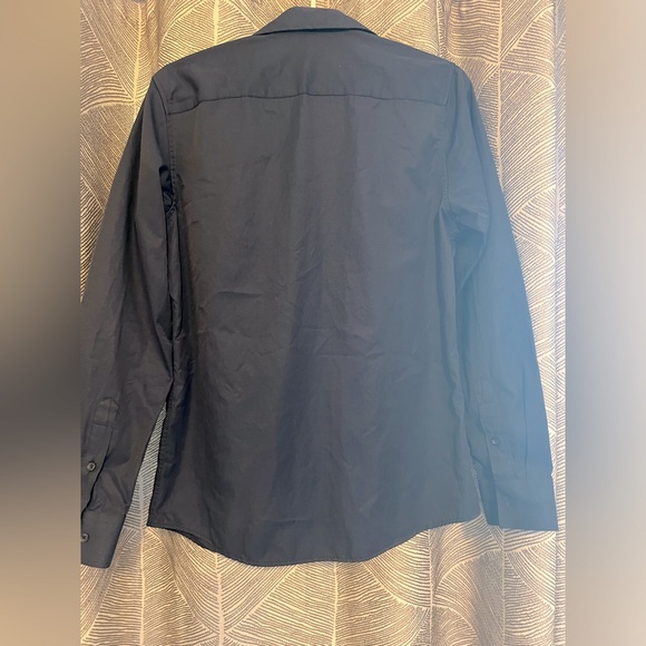 Navy Long Sleeve Button Down Dress Shirt - Men’s Small - Picture 4 of 4